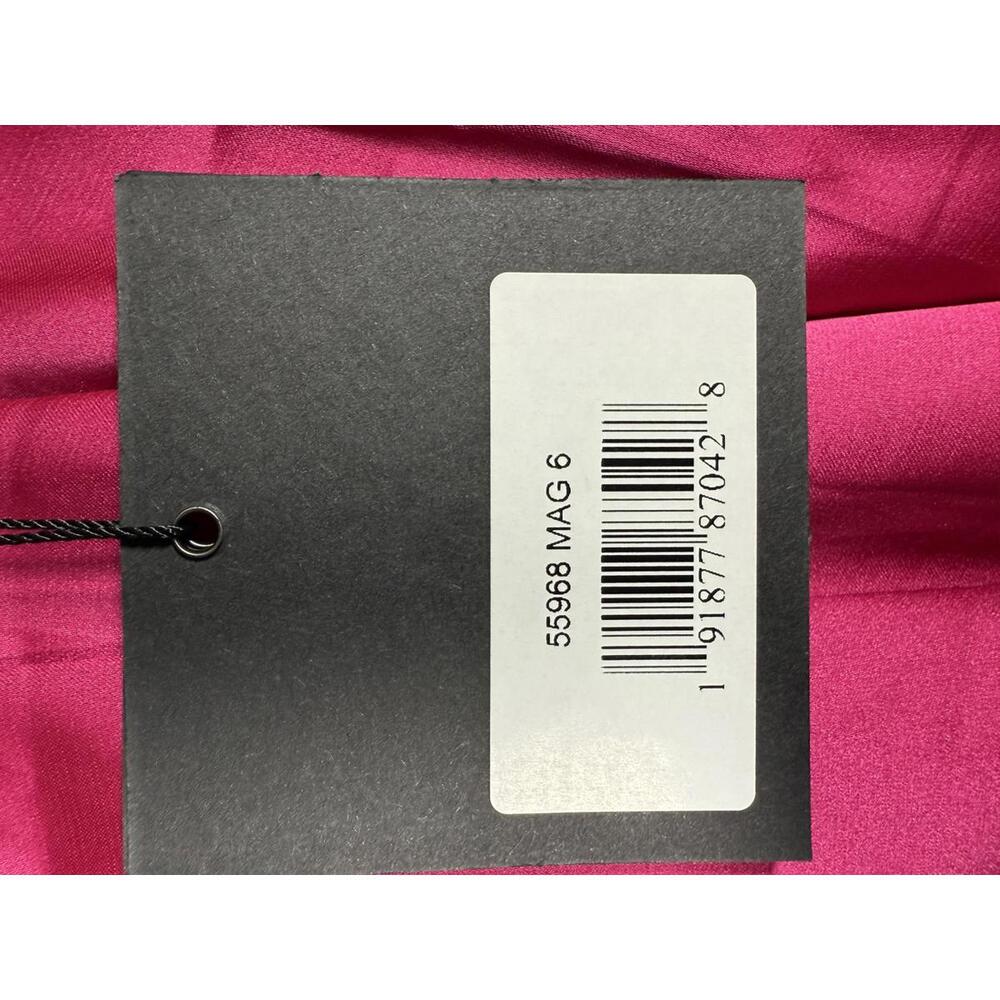 NWT Ieena 2 for Mac Duggal 55968 Long Sleeve Satin Cocktail Shirt Dress - 6 - Picture 7 of 10